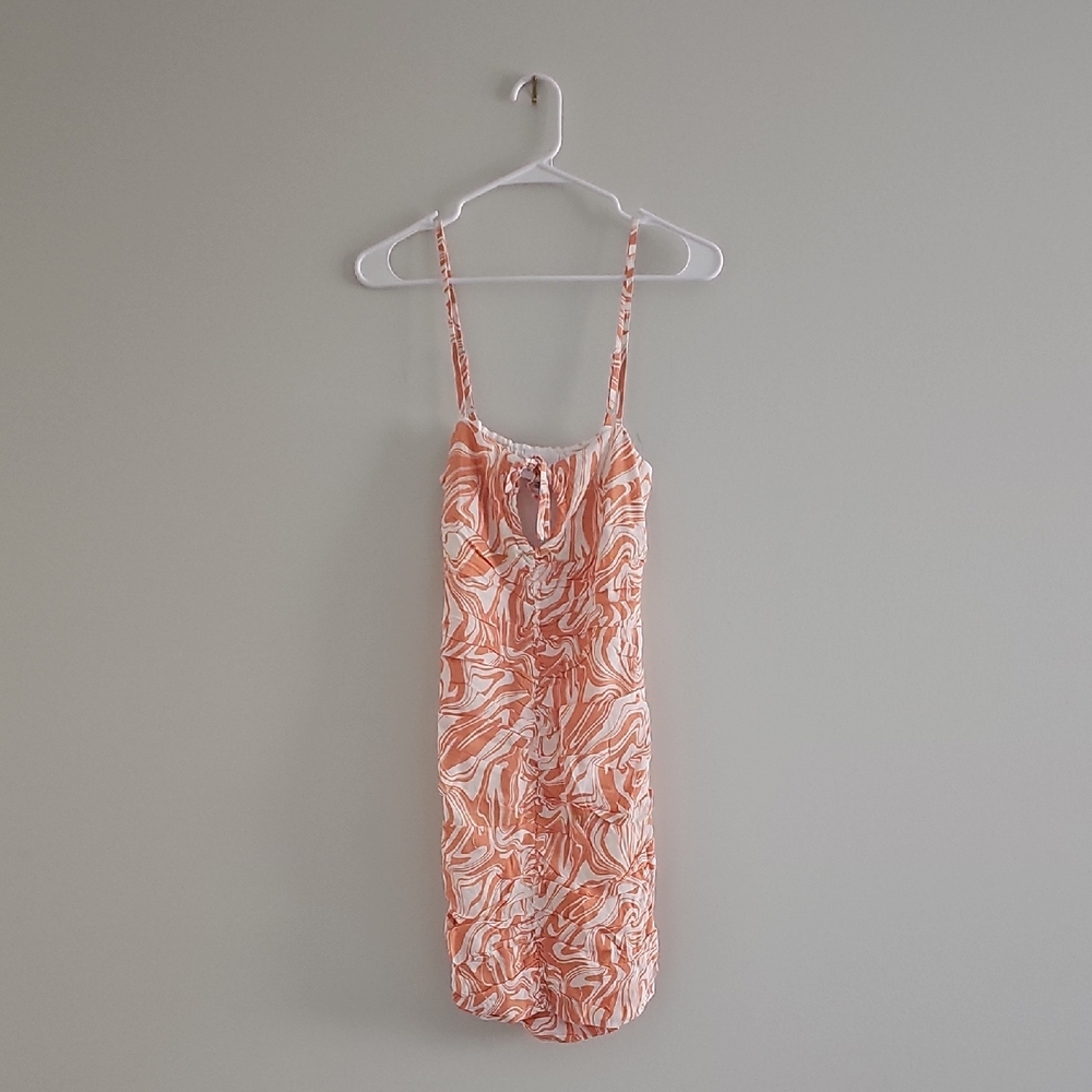 Stylish Orange Swirl Women's Dress